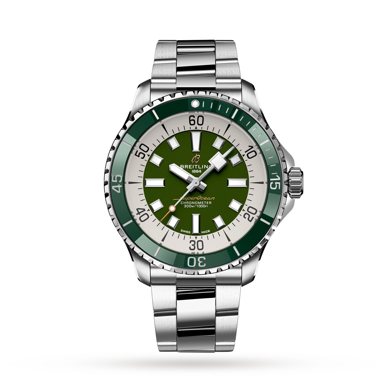 Breitling Superocean Automatic 44 Stainless Steel - Green Watch Breitling Superocean Automatic 44 Stainless Steel - Green Watch