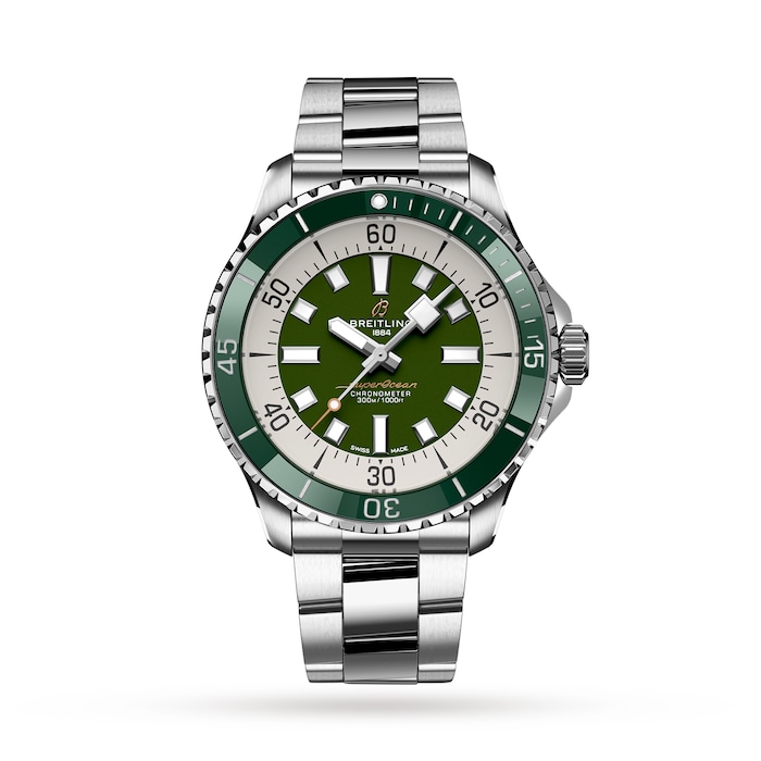 Breitling Superocean 44mm Mens Watch Green