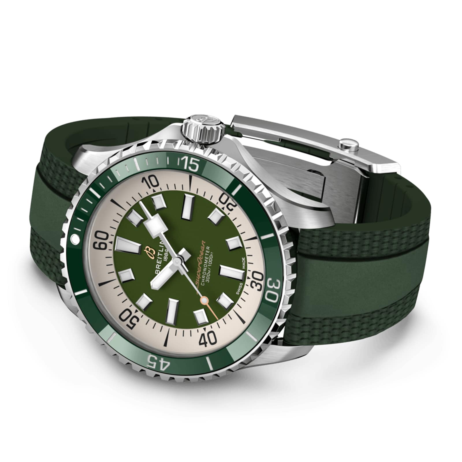 Breitling Superocean Automatic 44 Stainless Steel Rubber Strap Watch Breitling Superocean Automatic 44 Stainless Steel Rubber Strap Watch