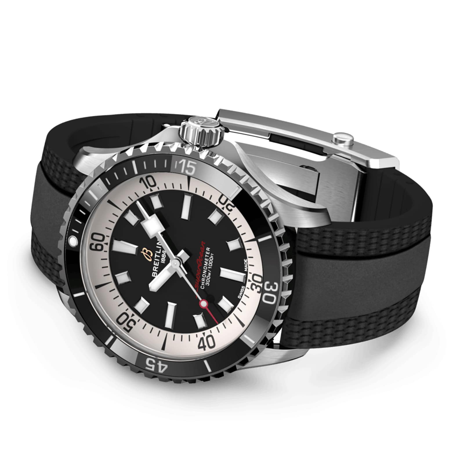 Breitling Superocean Automatic 42 Stainless Steel Rubber Strap Watch Breitling Superocean Automatic 42 Stainless Steel Rubber Strap Watch