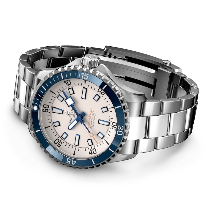 Breitling Superocean 42mm Mens Watch Silver