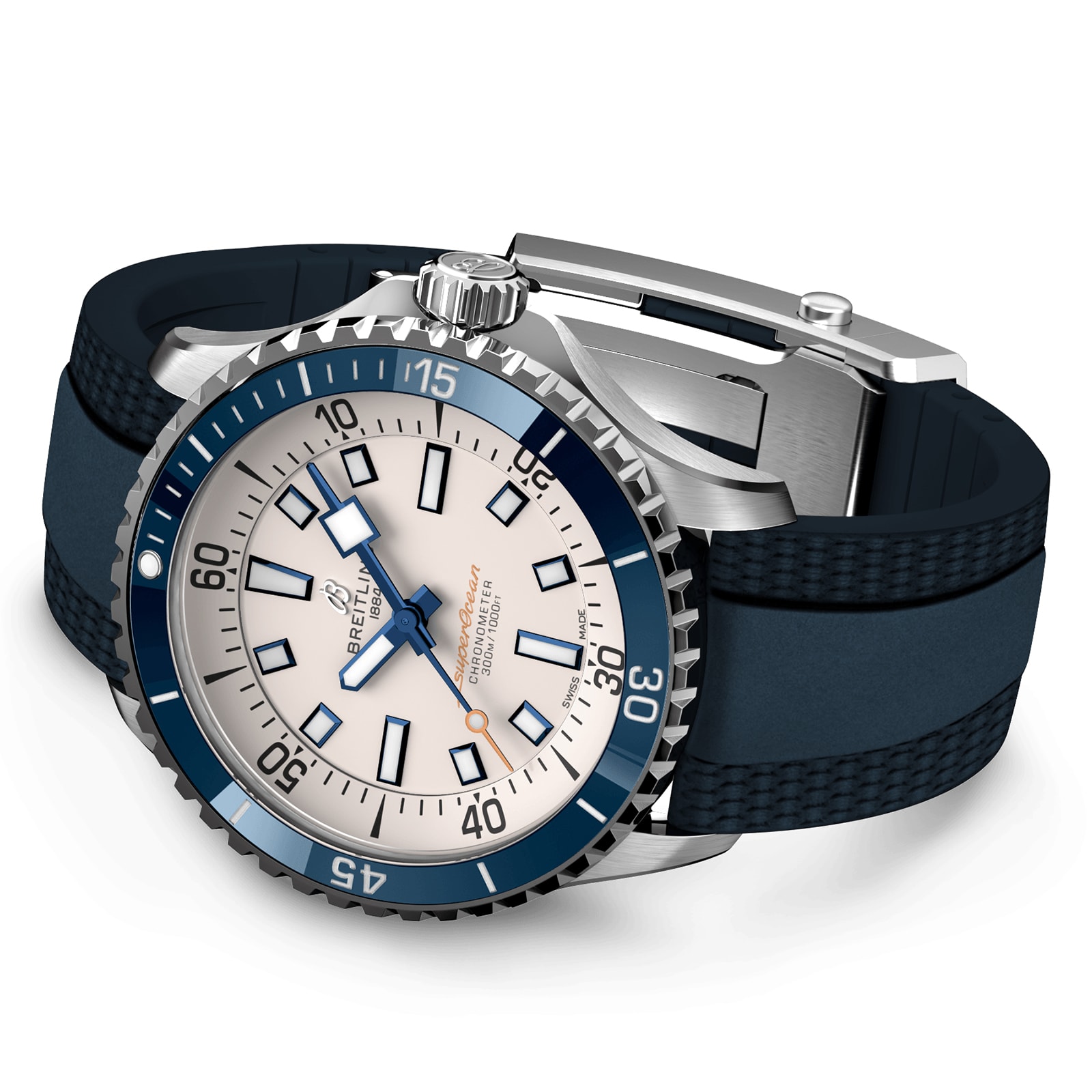 Breitling Superocean Automatic 42 Stainless Steel Rubber Strap Watch