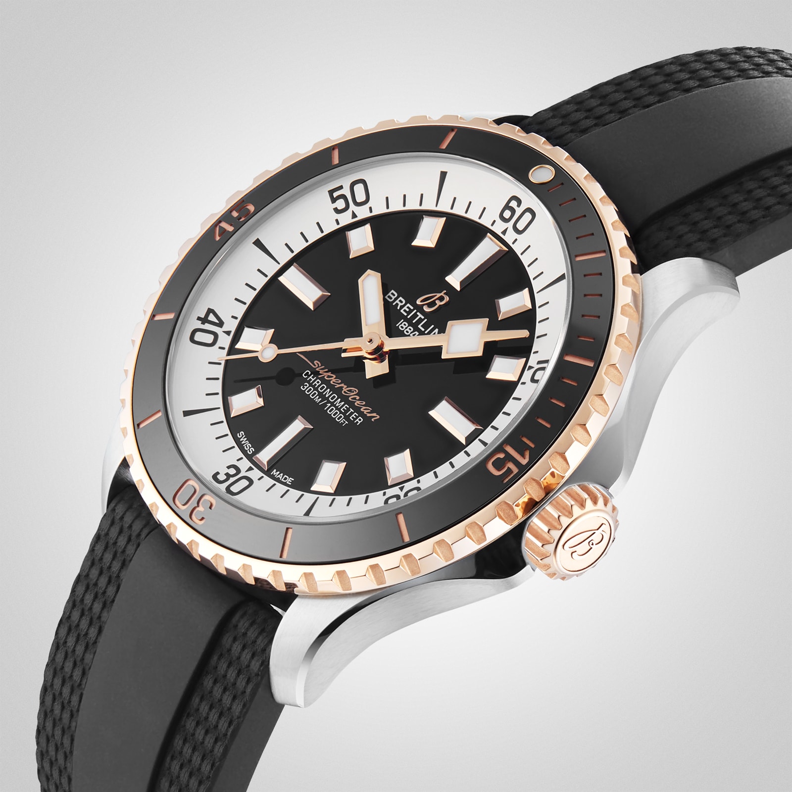 Breitling Superocean Automatic 42 Stainless Steel & 18k Red Gold Watch