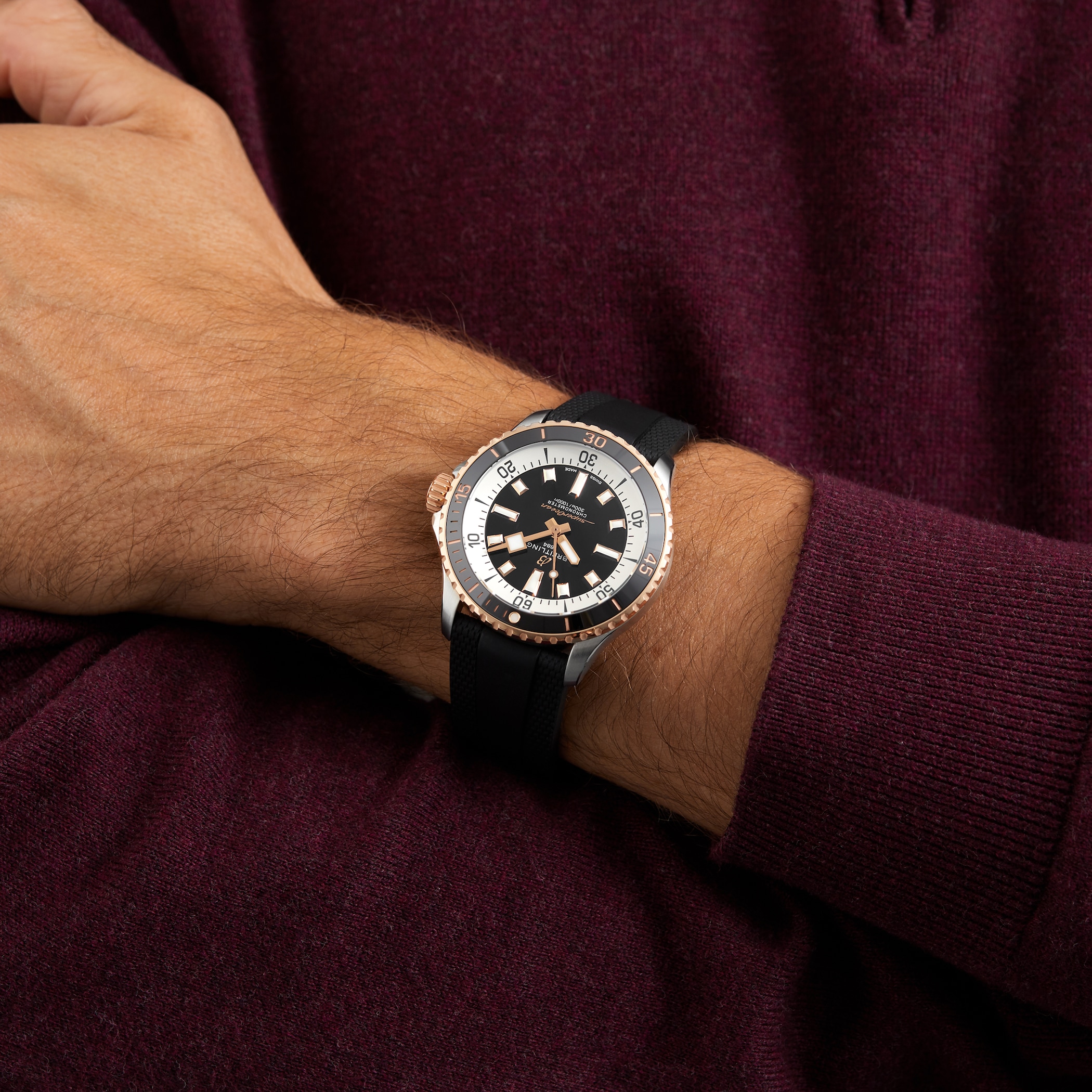 Breitling Superocean Automatic 42 Stainless Steel & 18k Red Gold Watch Breitling Superocean Automatic 42 Stainless Steel & 18k Red Gold Watch