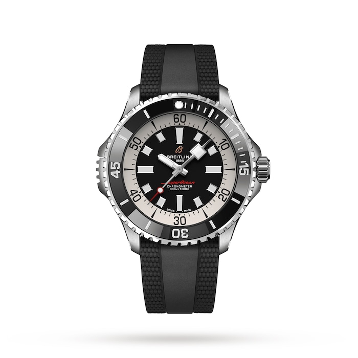 Breitling Superocean Automatic 46 Stainless Steel Rubber Strap