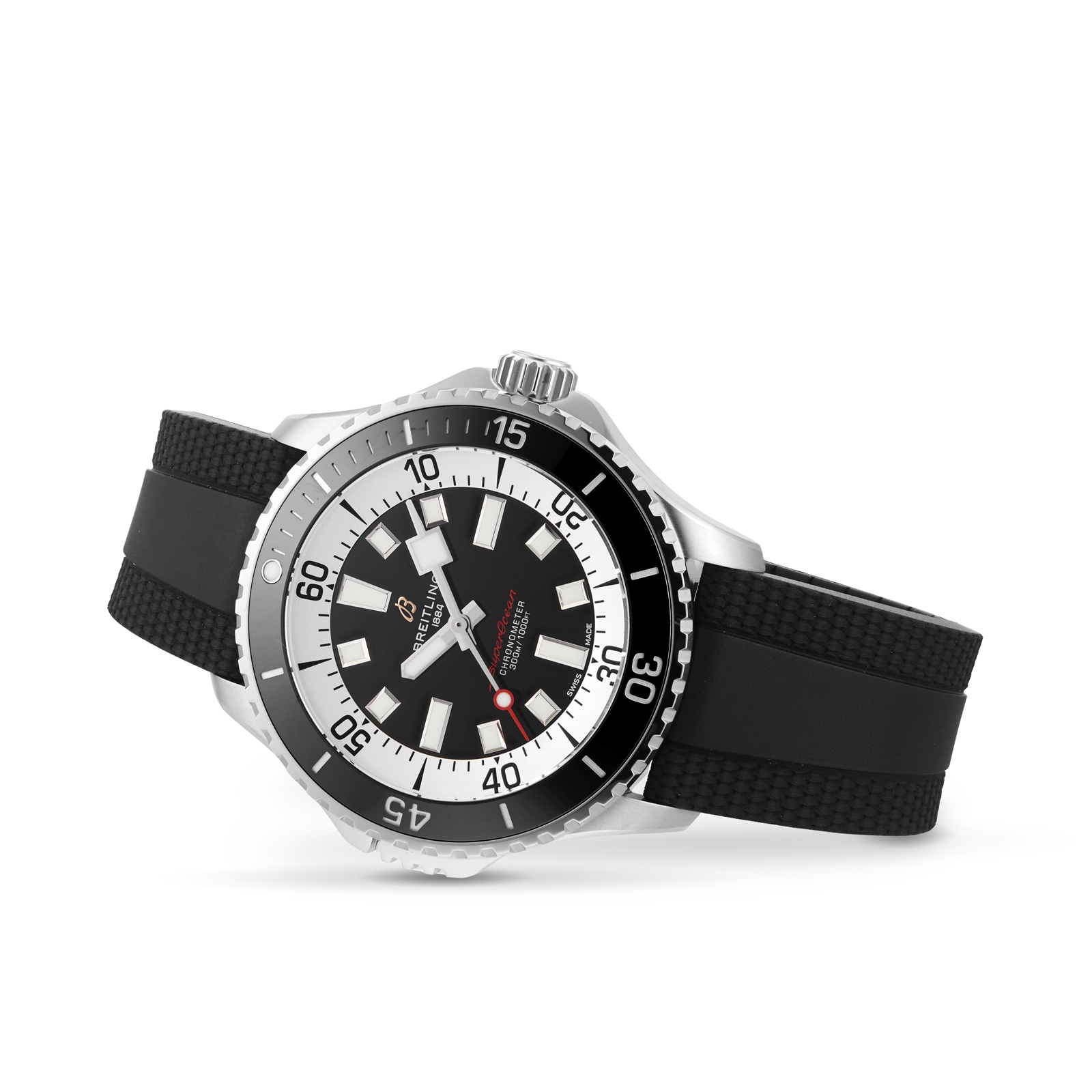 Breitling Superocean Automatic 46 Stainless Steel Rubber Strap Watch Breitling Superocean Automatic 46 Stainless Steel Rubber Strap Watch