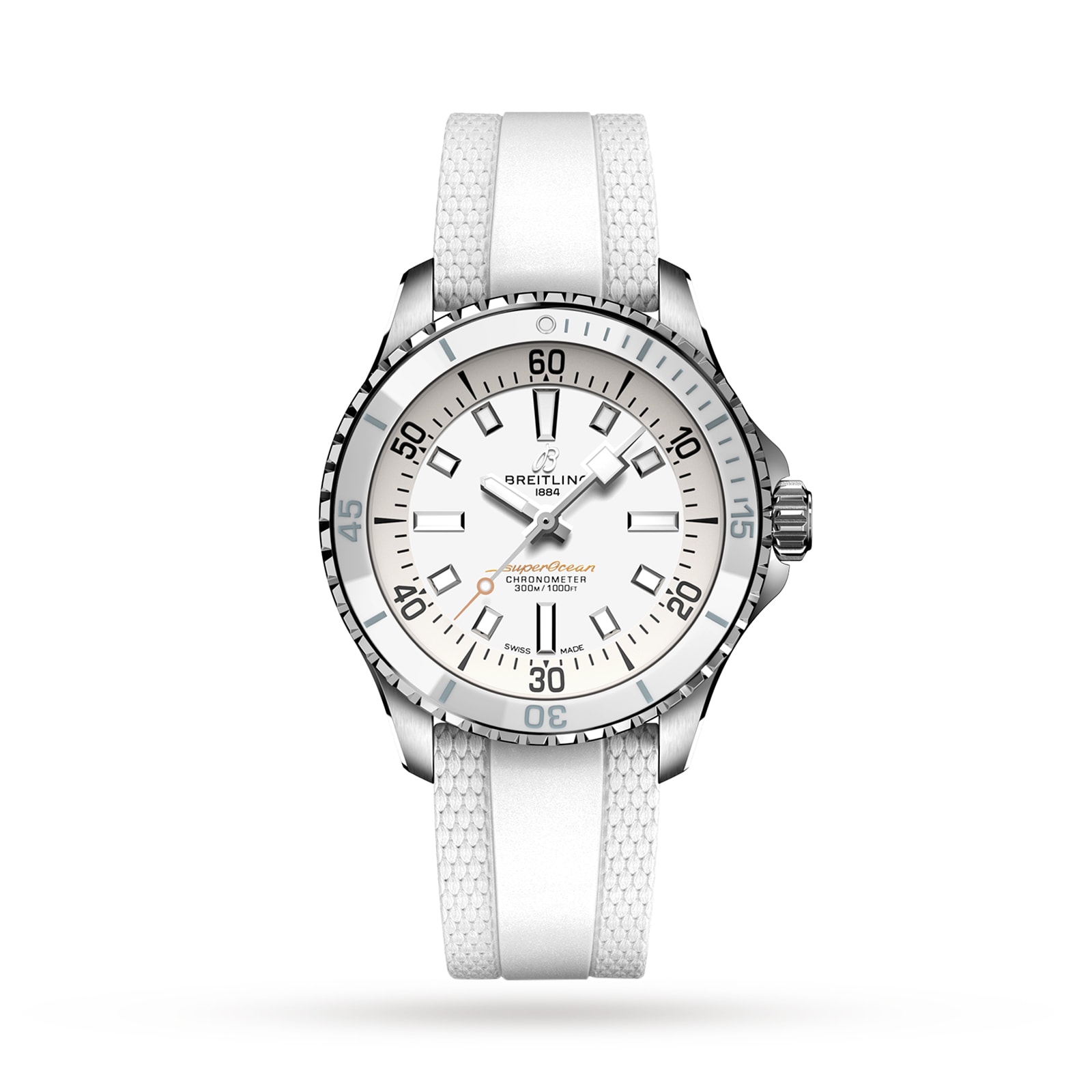 Breitling Superocean Automatic 36 Stainless Steel Rubber Strap Watch Breitling Superocean Automatic 36 Stainless Steel Rubber Strap Watch