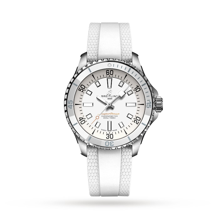 Breitling Superocean 36mm Unisex Watch White Rubber