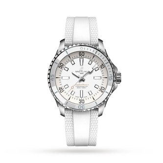 Breitling Superocean Automatic 36 Stainless Steel Rubber Strap Watch Breitling Superocean Automatic 36 Stainless Steel Rubber Strap Watch