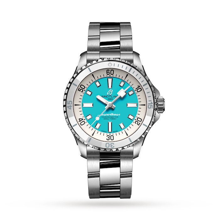 Breitling Superocean Automatic 36 Stainless Steel - Turquoise Watch