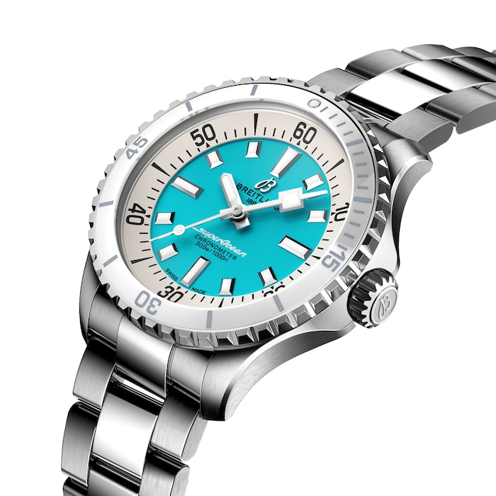 Breitling Superocean Automatic 36 Stainless Steel - Turquoise Watch