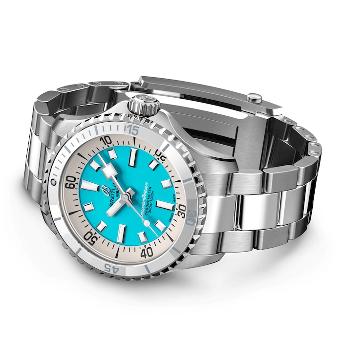 Breitling Superocean Automatic 36 Stainless Steel - Turquoise Watch