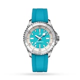 Breitling Superocean 36mm Unisex Watch Turquoise Rubber