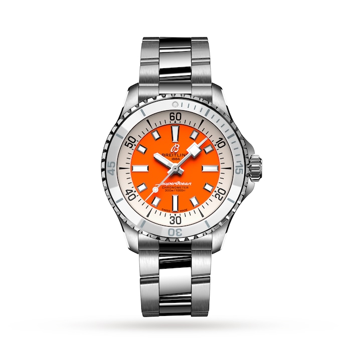 Breitling Superocean 36mm Unisex Watch Orange