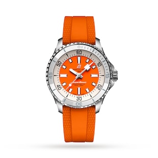 Breitling Superocean Automatic 36 Stainless Steel Rubber Strap Watch