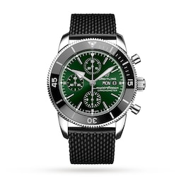 17532156 - Superocean Heritage Chronograph 44 Stainless Steel Rubber Strap Watch