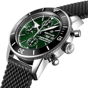 Breitling Superocean Heritage Chronograph 44 Stainless Steel Rubber Strap Watch