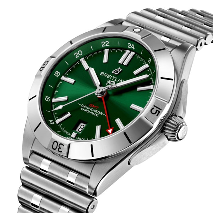Breitling Chronomat Automatic GMT 40 Green Dial Watch A32398101L1A1 |  Watches Of Switzerland US