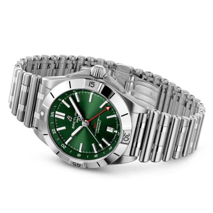 Breitling Chronomat Automatic GMT 40 Green Dial Watch