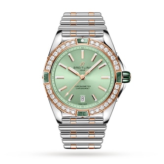Breitling Super Chronomat Automatic 38 Green Stainless Steel & 18ct Rose Gold Watch Breitling Super Chronomat Automatic 38 Green Stainless Steel & 18ct Rose Gold Watch