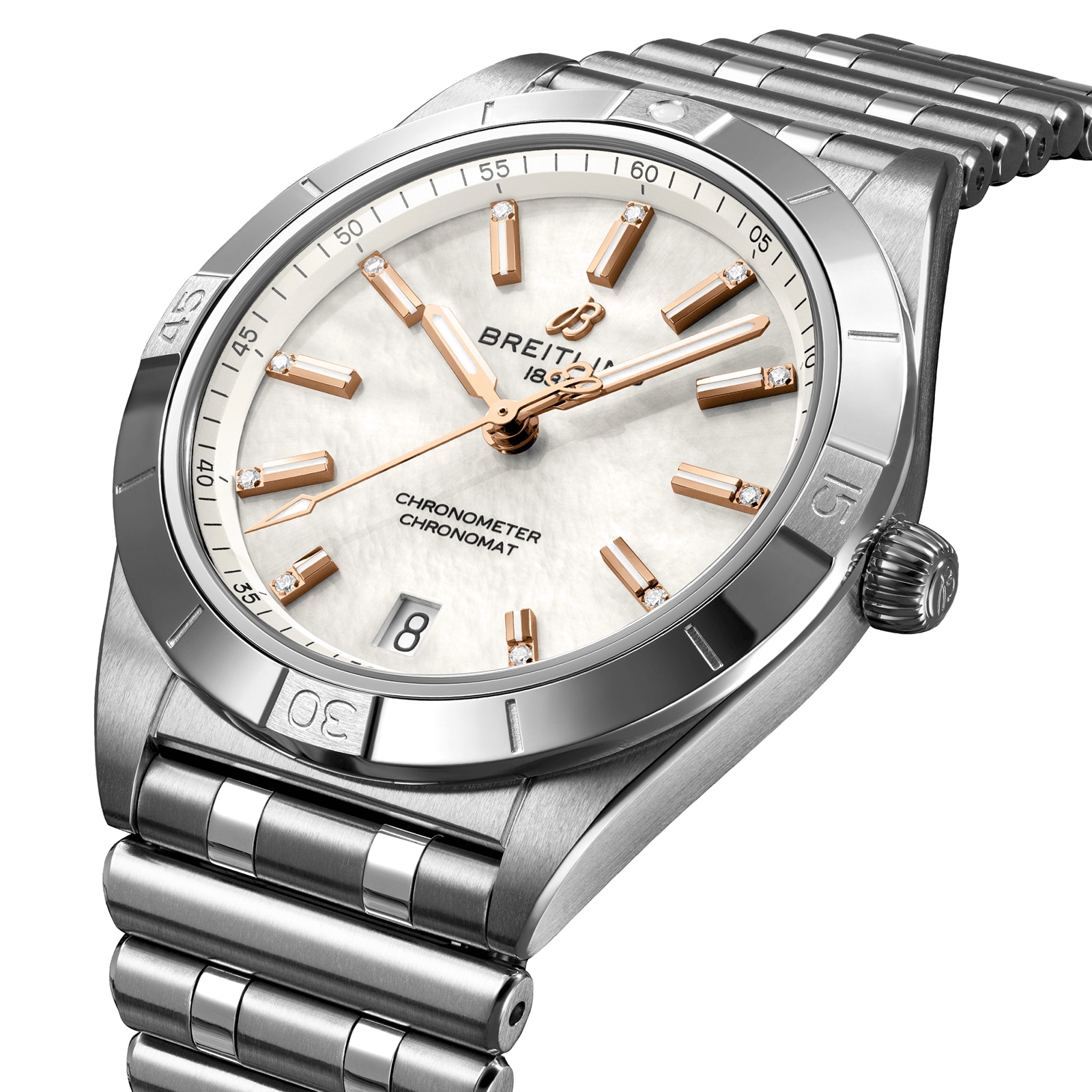 Breitling Chronomat Automatic 36 Stainless Steel Mother of Pearl Watch Breitling Chronomat Automatic 36 Stainless Steel Mother of Pearl Watch