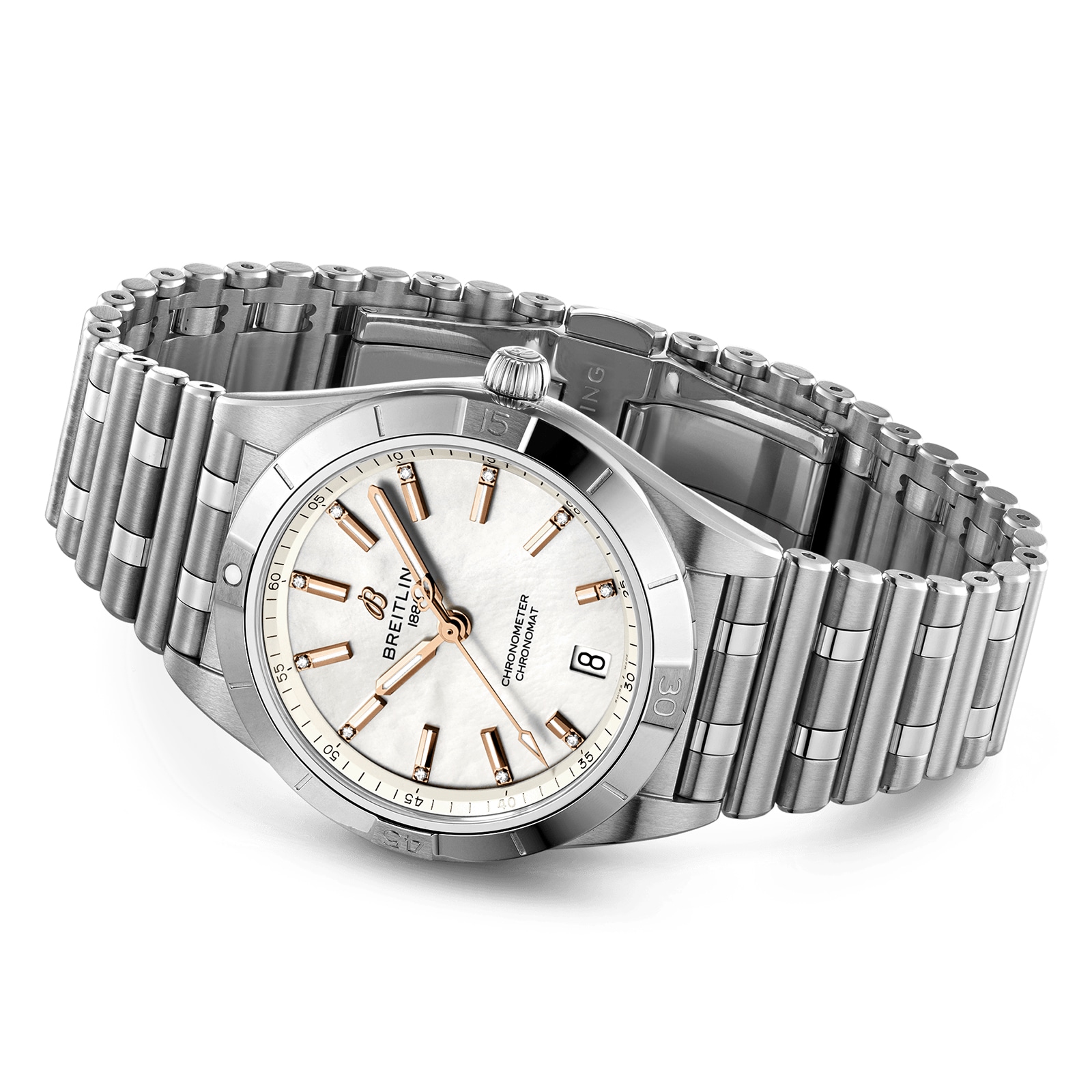Breitling Chronomat Automatic 36 Stainless Steel Mother of Pearl Watch Breitling Chronomat Automatic 36 Stainless Steel Mother of Pearl Watch