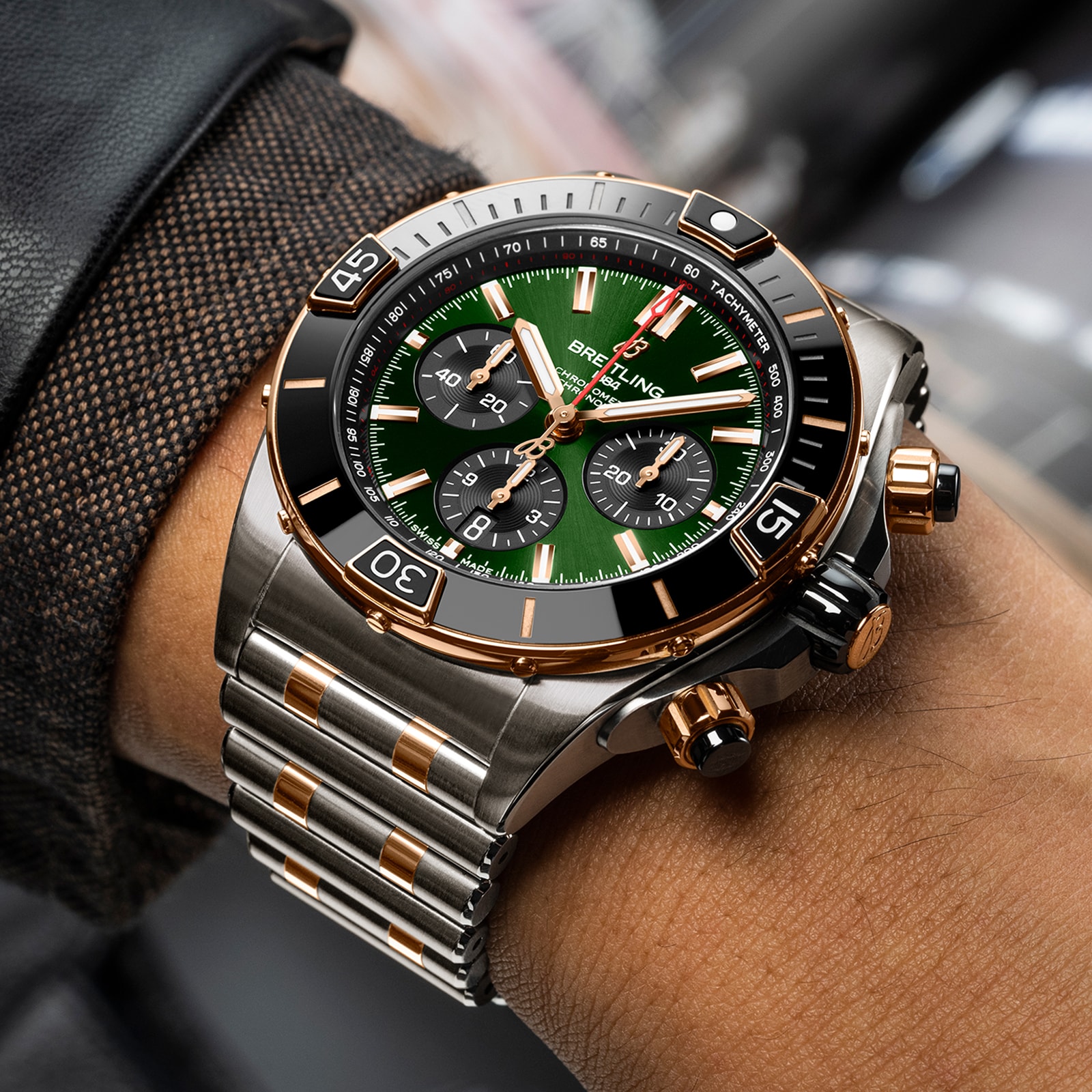 Breitling Super Chronomat B01 44 Stainless Steel & 18k Red Gold Watch