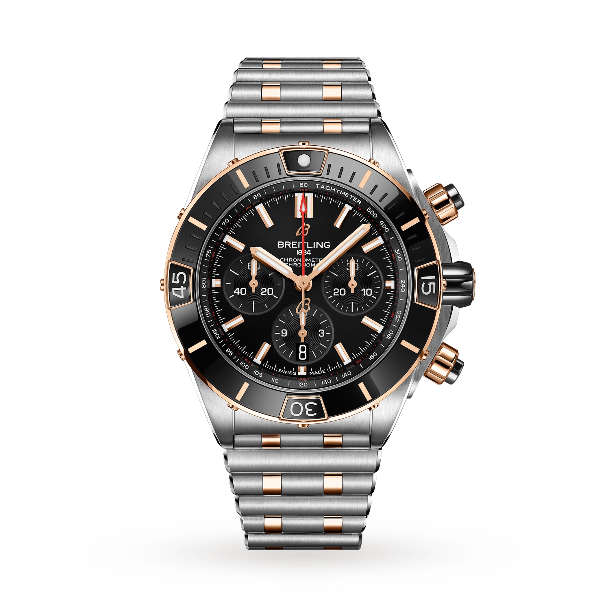 Breitling Super Chronomat B01 44 Stainless Steel & 18k Red Gold Watch Breitling Super Chronomat B01 44 Stainless Steel & 18k Red Gold Watch