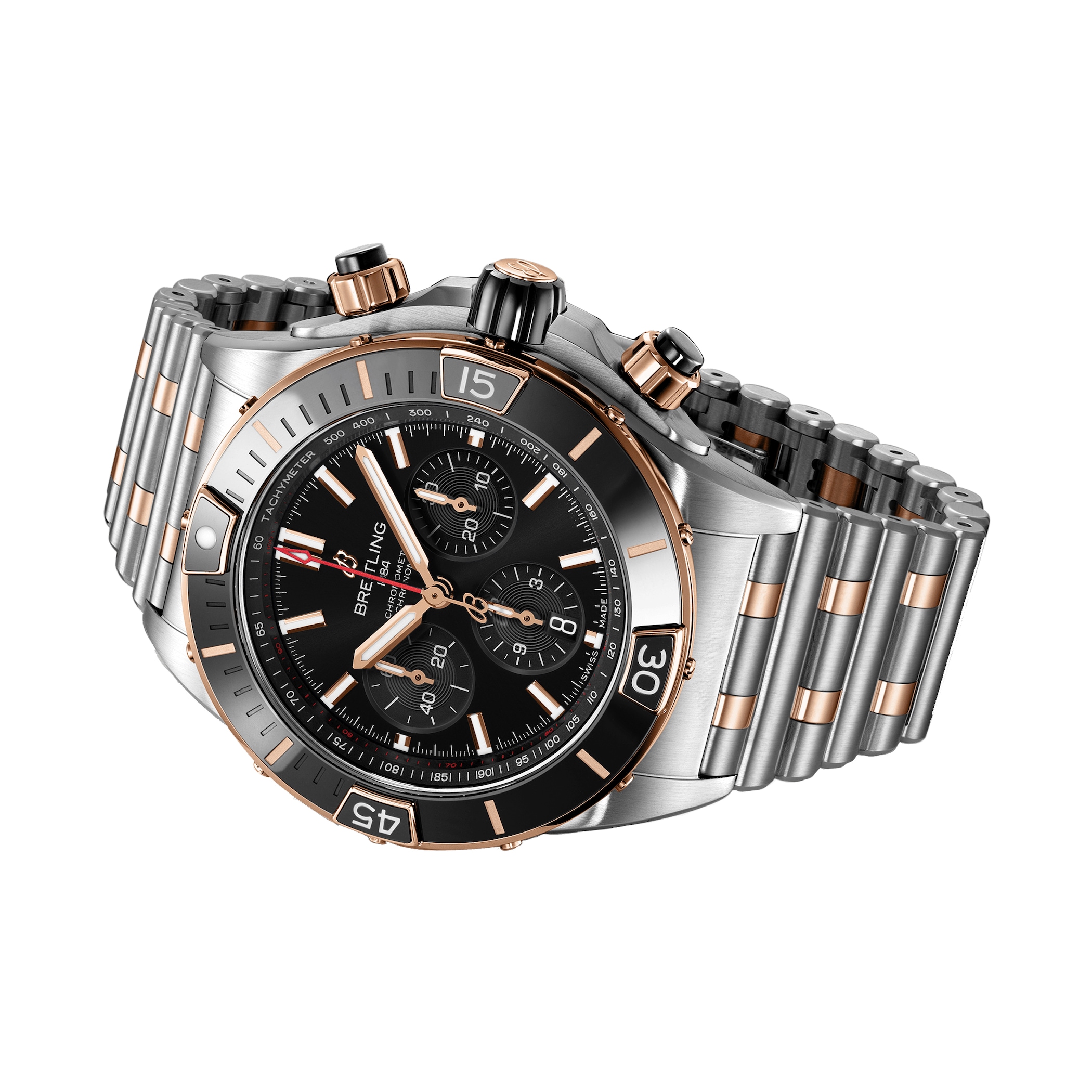 Breitling Super Chronomat B01 44 Stainless Steel & 18k Red Gold Watch Breitling Super Chronomat B01 44 Stainless Steel & 18k Red Gold Watch