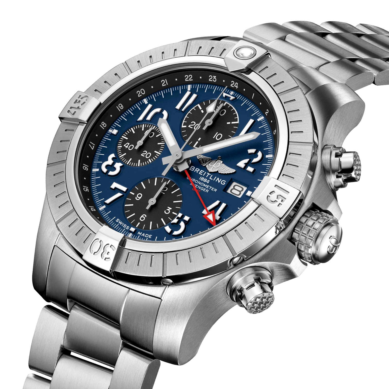 Breitling Avenger Chronograph GMT 45 Stainless Steel Watch