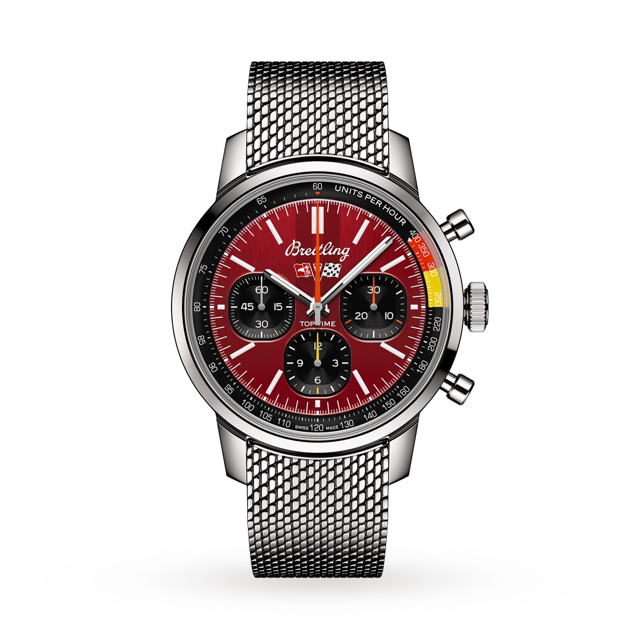 Breitling Top Time B01 Classic Cars Chevrolet Corvette 41mm Mens Watch Mesh Strap Breitling Top Time B01 Classic Cars Chevrolet Corvette 41mm Mens Watch Mesh Strap