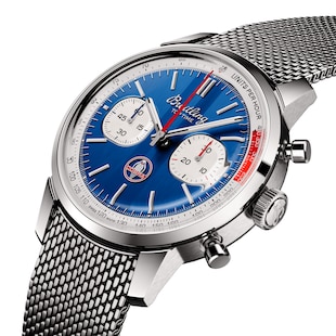 Breitling Top Time B01 Classic Cars Shelby Cobra 41mm Mens Watch Mesh Strap