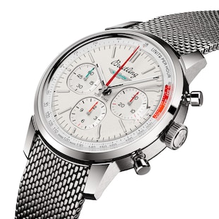 Breitling Top Time B01 Classic Cars Ford Thunderbird 41mm Mens Watch Mesh Strap