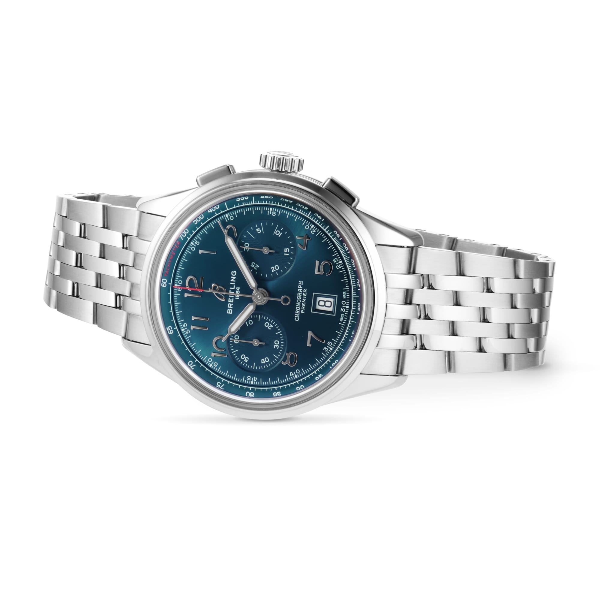 Breitling Premier B01 Chronograph 42mm Mens Watch Blue Stainless