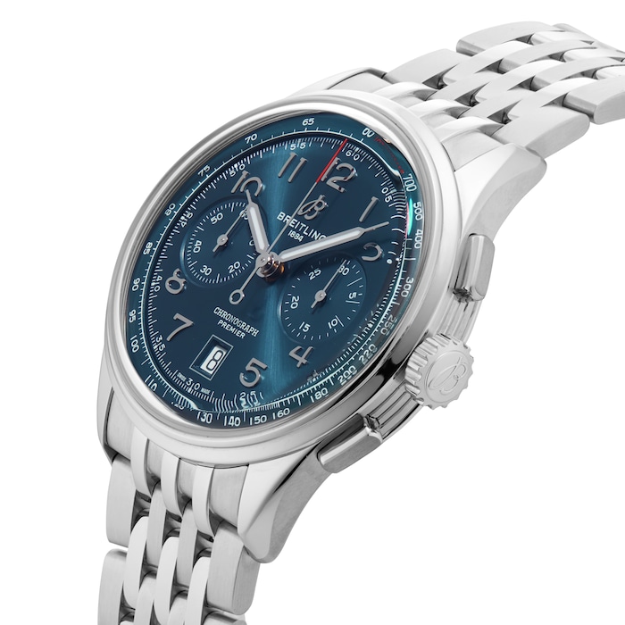 Breitling Premier B01 Chronograph 42mm Mens Watch Blue Stainless Steel