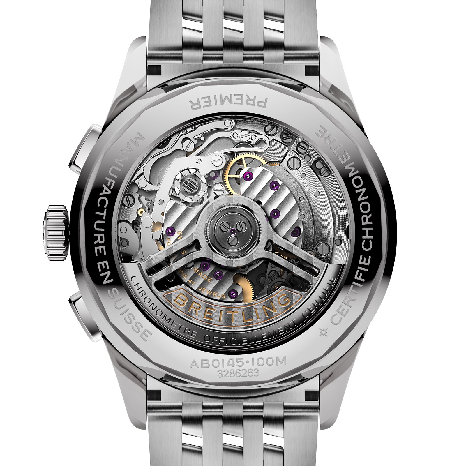 Breitling Premier B01 Chronograph 42mm Mens Watch Copper Stainless Steel