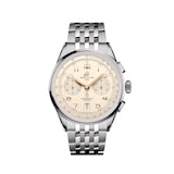 Breitling Premier B01 Chronograph 42mm Mens Watch Cream Stainless Steel