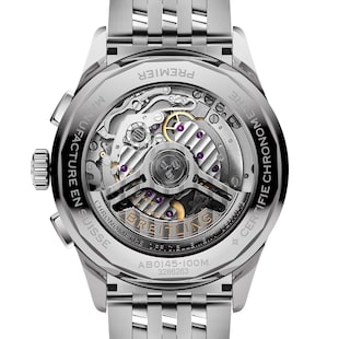 Breitling Premier B01 Chronograph 42mm Mens Watch Cream Stainless Steel