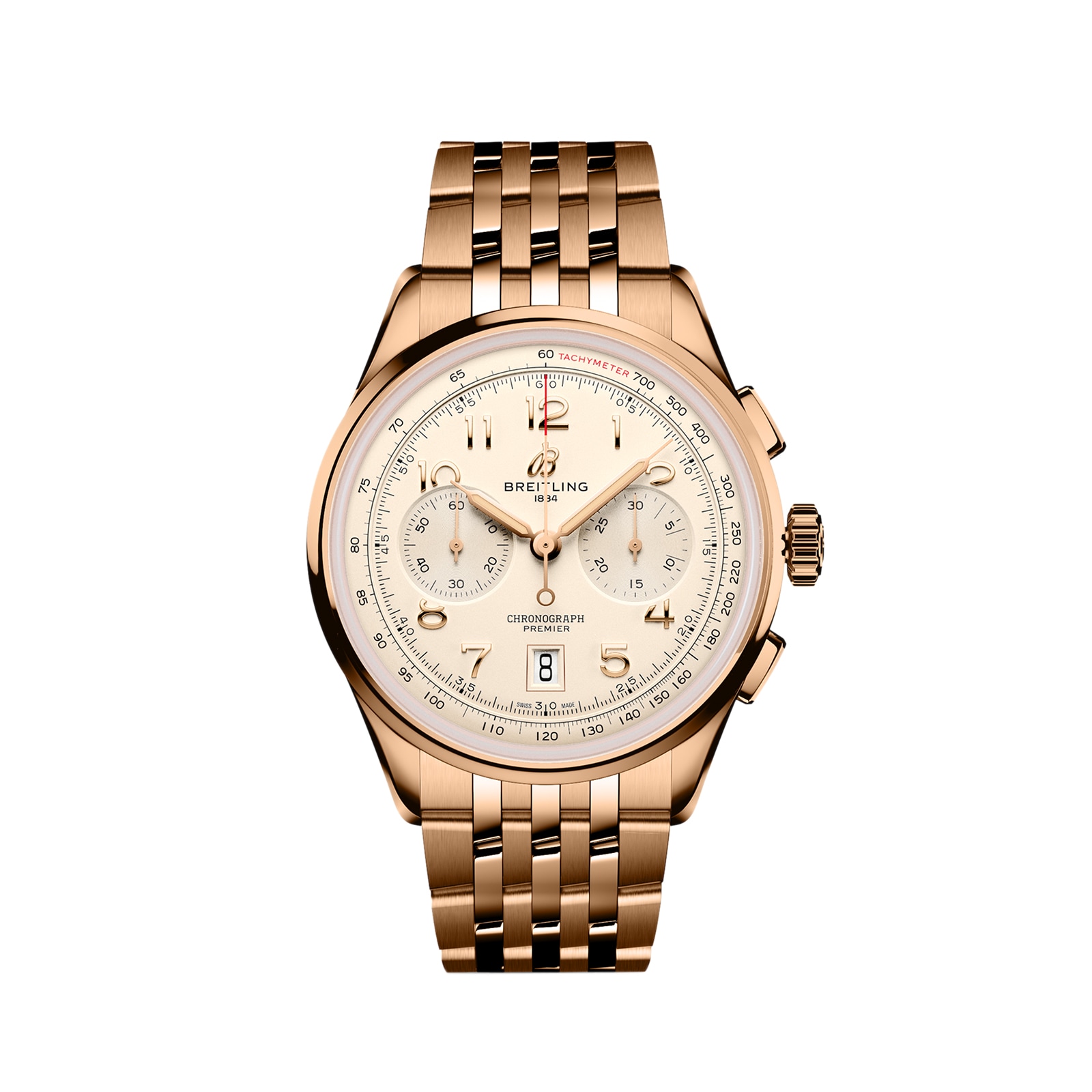 Breitling Premier B01 Chronograph 42mm Mens Watch Silver 18ct Rose Gold Breitling Premier B01 Chronograph 42mm Mens Watch Silver 18ct Rose Gold