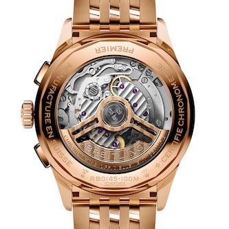 Breitling Premier B01 Chronograph 42mm Mens Watch Silver 18ct Rose Gold Breitling Premier B01 Chronograph 42mm Mens Watch Silver 18ct Rose Gold