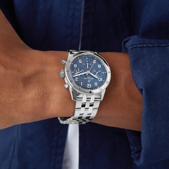 Breitling Classic AVI Chronograph 42 Tribute to Vought F4U Corsair Stainless Steel Watch
