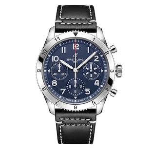 Breitling Classic AVI Chronograph 42 Tribute to Vought F4U Corsair Leather Strap Watch