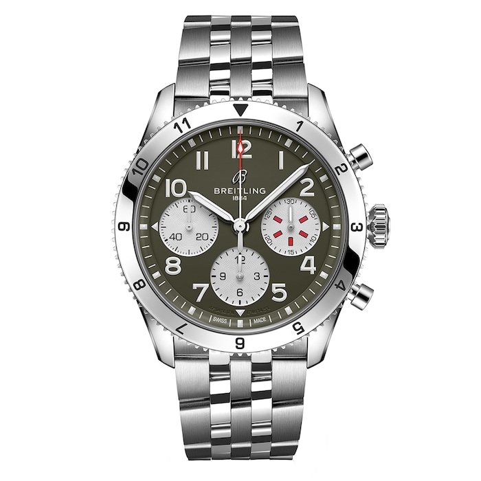 Breitling Classic AVI Chronograph 42 Curtiss P-40 Warhawk Stainless Steel Watch