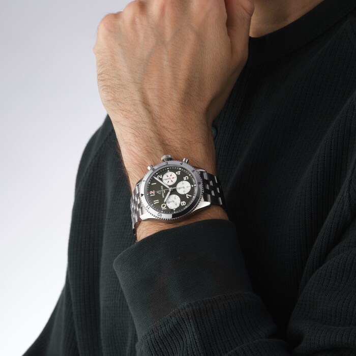 Breitling Classic AVI Chronograph 42 Curtiss P-40 Warhawk Stainless Steel Watch