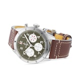 Breitling Classic AVI Chronograph 42 Curtiss P-40 Warhawk Leather Strap Watch