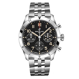17532231 - Classic AVI Chronograph 42 P-51 Mustang Stainless Steel Watch