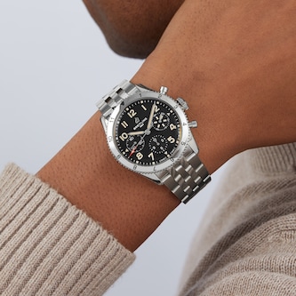 Breitling Classic AVI Chronograph 42 P-51 Mustang Stainless Steel Watch