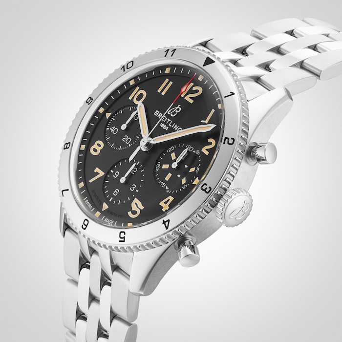 Breitling Classic AVI Chronograph 42 P-51 Mustang Stainless Steel Watch