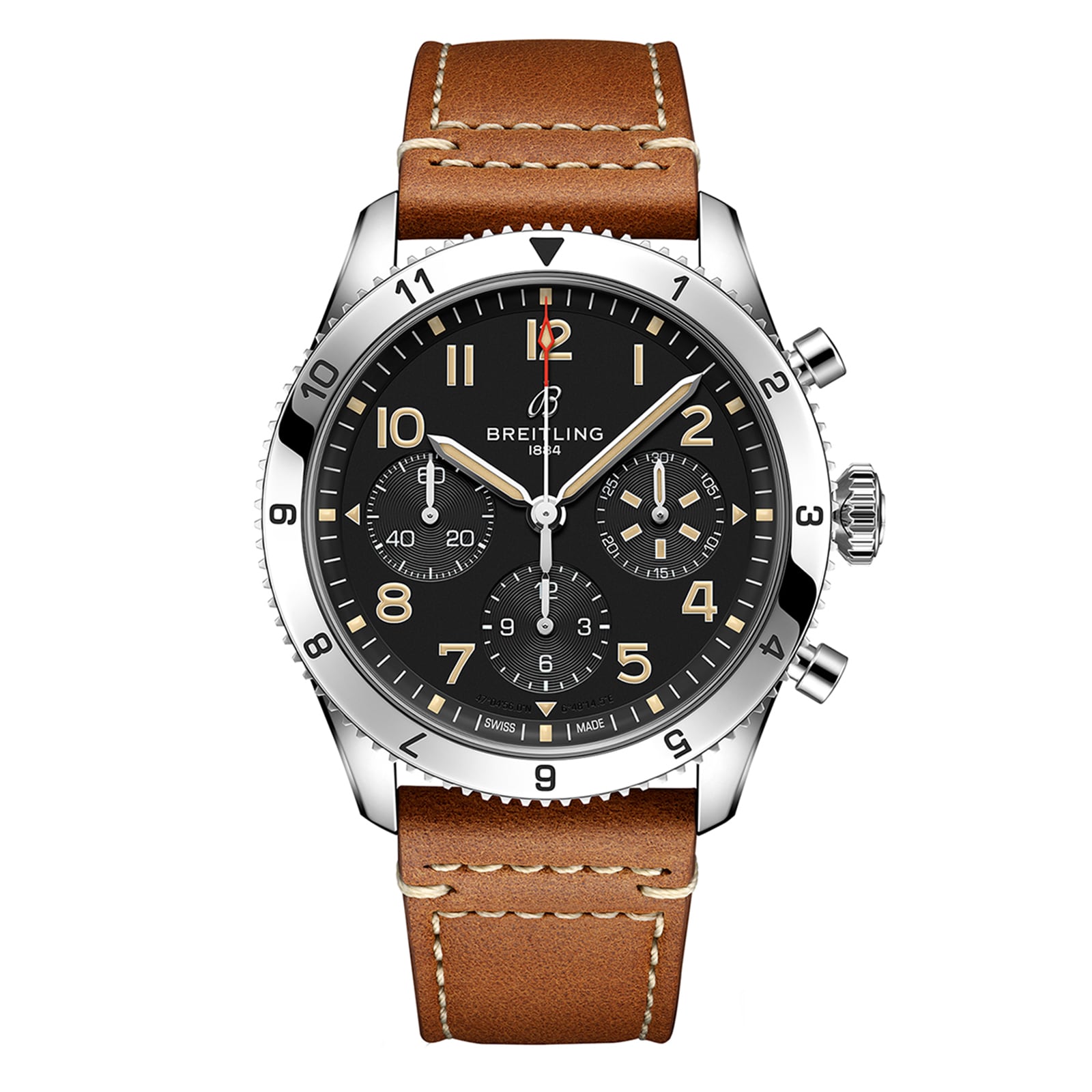 Breitling Classic AVI Chronograph 42 P-51 Mustang Leather Strap Watch Breitling Classic AVI Chronograph 42 P-51 Mustang Leather Strap Watch