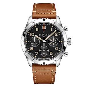 Breitling Classic AVI Chronograph 42 P-51 Mustang Leather Strap Watch